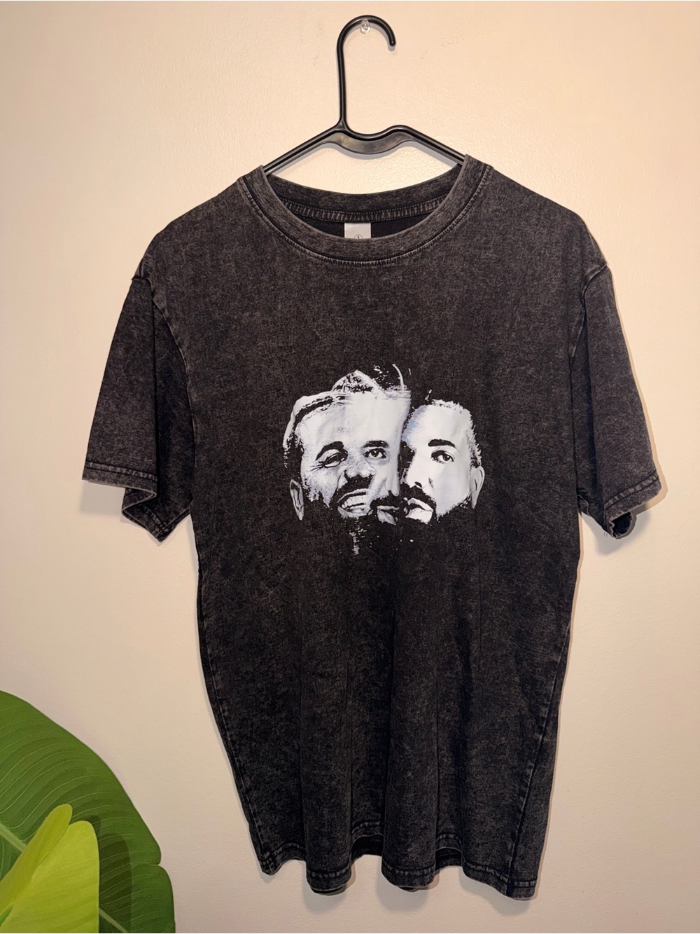 Drake Graphic Acid Wash Tee | Vintage Style Black Streetwear T-Shirt - Picture 7 of 7